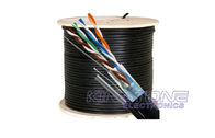 FTP CAT5E Network Cable Bare Copper Conductor UV-PE Jacket with Steel Messenger