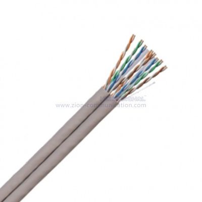 PVC CMP Jacket U/UTP Dual CAT6 Network Cable with 23 AWG Bare Copper for Telecommunication