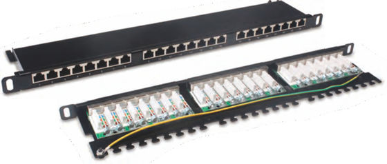 0.5U 24 Ports Patch Panel for Rack Mount - Cat5e/Cat6/Cat6A Compatible Data Center Accessories