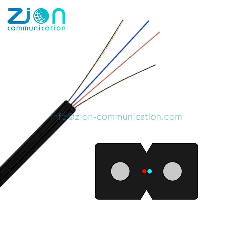 LSZH Bow Type Drop Cable GJXH Steel Wire Strength Member 2.0x3.0