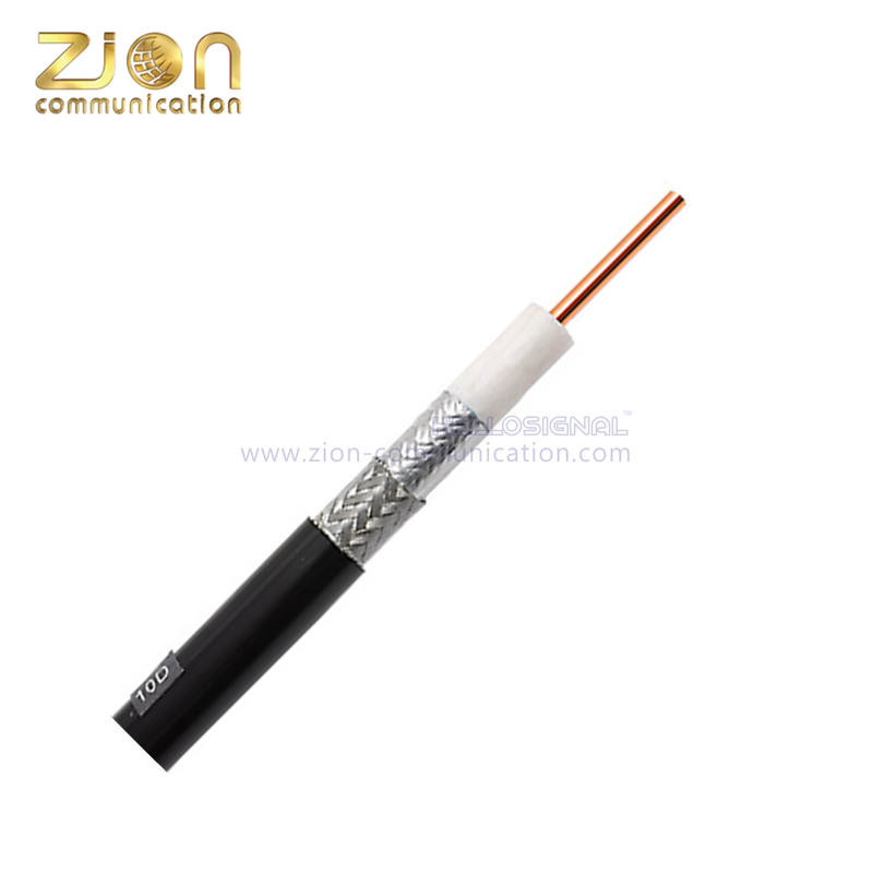 Manufacture RF coaxial cable 10D-FB BC TC PE low loss 50ohm bare copper PE insulation wire for communication