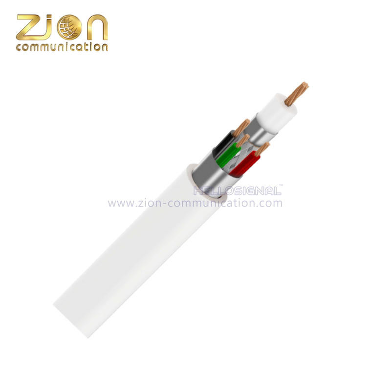 Mini Coax +(2×0.5+1×0.22) Reasonable Price 75 Ohm Mini Coax Coaxial RG59+2 Composite Cable