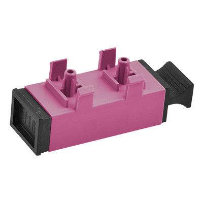 SC OM4 Fiber Optic Adapter with Legs and Ceramic Sleeve for High-Performance Optical Connections