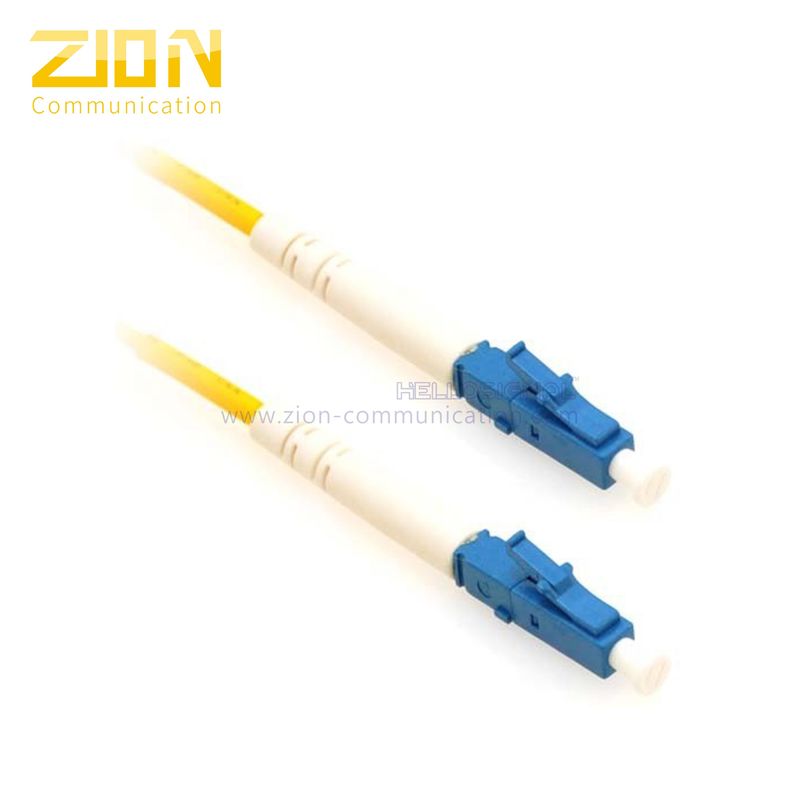 Singlemode LC to LC Simplex Fiber Optic Patch Cord with 3.0mm Yellow PVC Jacket and G.652D or G.657A Fiber Unit
