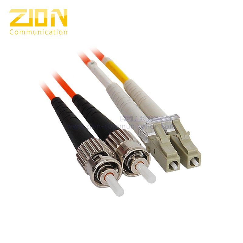Duplex Fiber Jumper ST to LC Multimode Fiber Optic Patch Cord with 62.5/125 um and PVC or LSZH Jacket