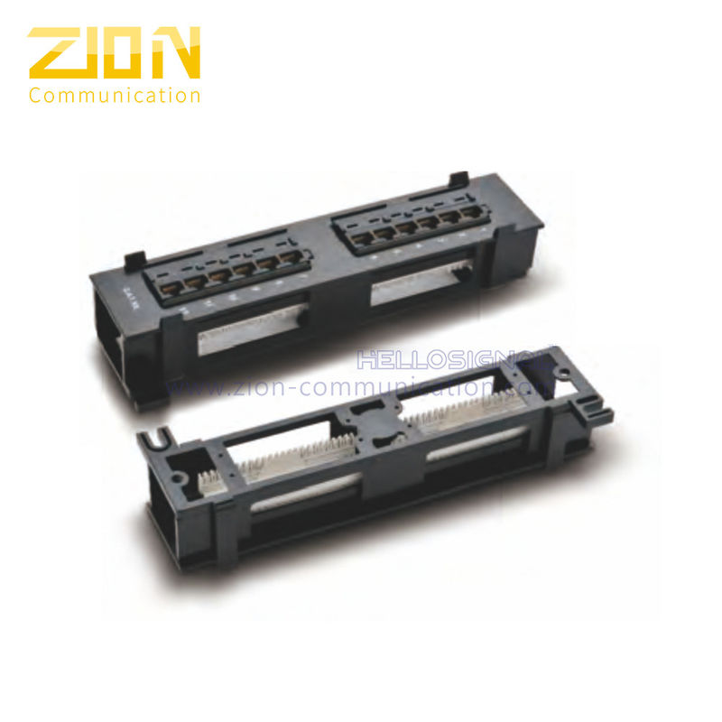 12 Ports Cat5e/Cat6 Compatible Patch Panel 1U Rackmount Data Center Accessory