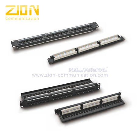 Cat5e/Cat6 Compatible Patch Panel with 16/24/48 Ports and Krone IDC for Rack Mount Data Center