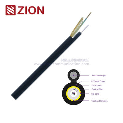 FTTH Drop สายไฟเบอร์ออปติก GYXY-8S Aramid Yarns Tubes 4.6x8.8 HDPE