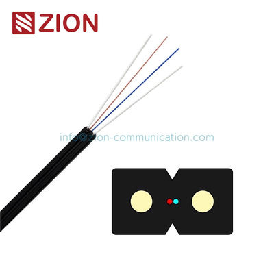 ประเภทแบน FTTH Self-Support Single Mode 1 2 4 Core Drop Cable 2.0x3.0 LSZH