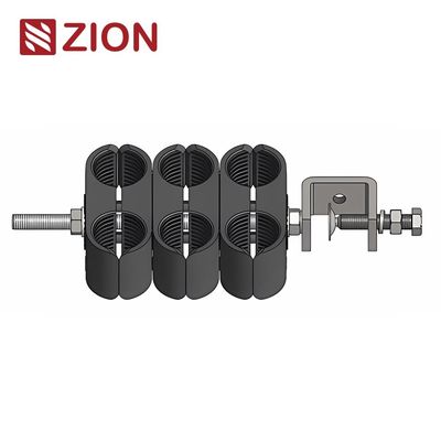 6 ทางสแตนเลส Epdm Flat Drop Cable Clamp สําหรับภายนอก